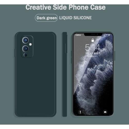Straight Edge Style Soft Handfeeling Gel Silicone Shockproof Phone Case for Oneplus 9 Dustproof Back Cover