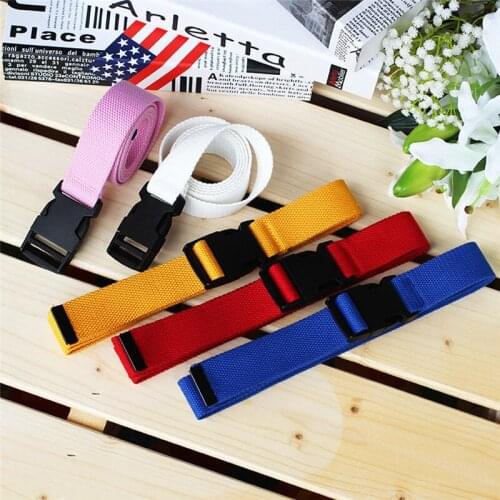 Fashion Black Canvas Belt for Women Casual Female Waist Belts with Plastic Buckle Harajuku Solid Color Long Belts ceinture femme