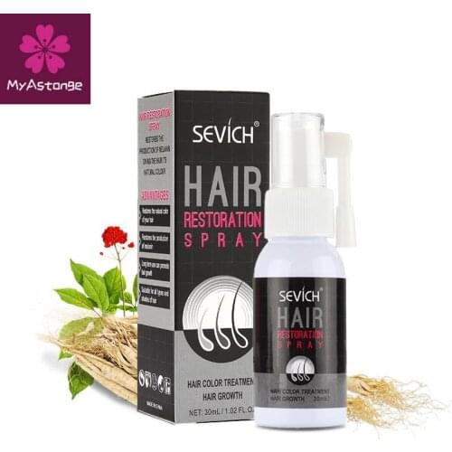 Sevich 30ml Ginger Hair Growth Spary Help For Hair Loss Treatment Herbal Remove Grey Hair To Blackening Hair Restoration Spray