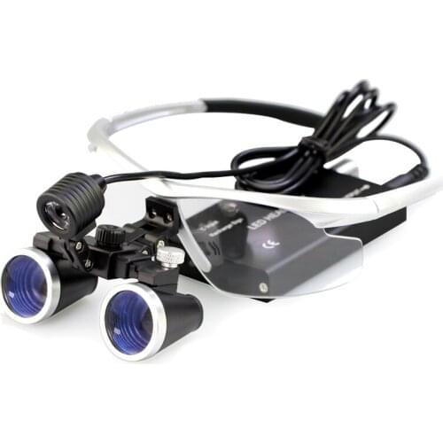 2.5X / 3.5X Dental Loupes with 3W Headlamp Dentist Binoculars Medical Magnifying Glasses Lupas Eyewear Magnifier for Surgical