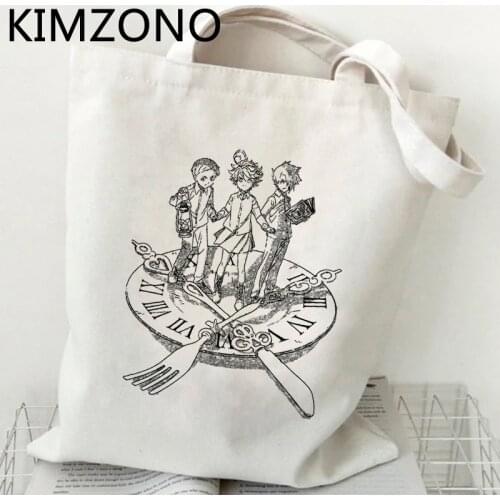 The Promised Neverland shopping bag bolsas de tela bolsa eco tote canvas reusable bag tote string woven cloth sac tissu