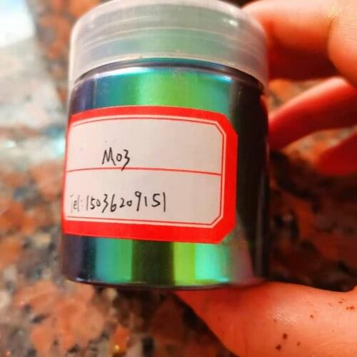 10g Jar Mirror Chrome Hypershift Pearls For Auto Paint/ Super Chameleon Pigment Chrome Powder/Color Shift Pigment Blue Green M03