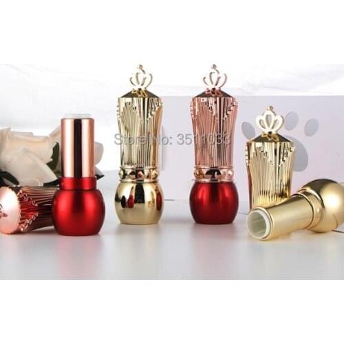 10/30/50pcs 12.1mm DIY Cosmetic Gold Empty Lipstick Tube, Handmade Lip Balm Sub Package,Professional Lip Rouge Packing Container