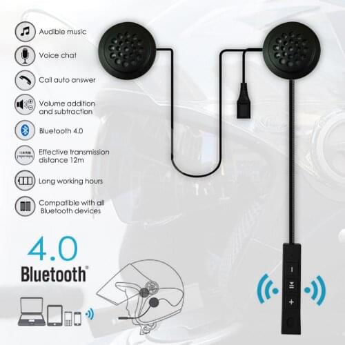 Motorcycle Helmet Bluetooth-compatible 4.0 Headphone Bicycle Helmet Earphone Anti-interference Handsfree Speaker Call Control