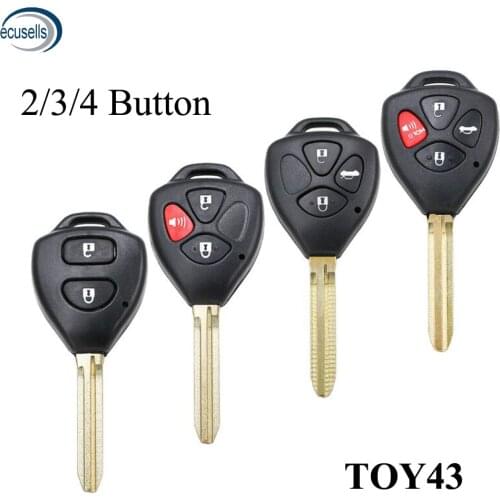 2/3/4 Button 2+1/3+1 Button Car Remote Key Shell Case Fob For-Toyota Camry Corolla Avalon Venza 2007 2008 2009 2010 2011 2012