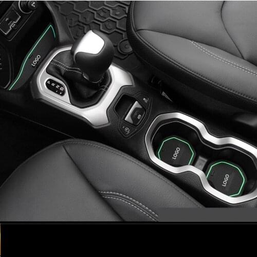 Interior Decorated Luminous Door Groove Mat For Compass Renegade Wrangler Patriot AAB237