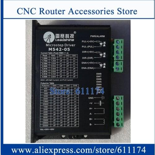 3pcs Original leadshine 2-phase stepper motor driver M542-05 Motor Driver work with 20-50VDC 1.2A-5.0A hybrid stepping driver