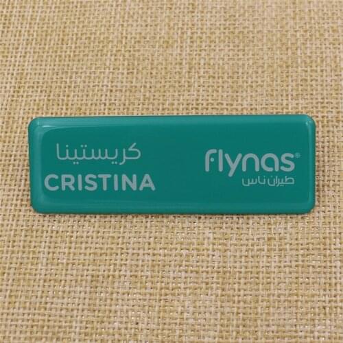 Custom Offset Digital Printing Metal Name Badge with Different Name