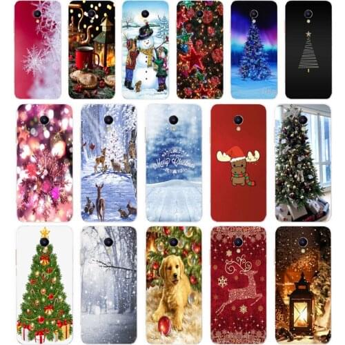 113AA Happy New Year and Christmas gift Soft Silicone Tpu Cover phone Case for Meizu M5 M5C M5S M6 M6T M6C M6 Note Case