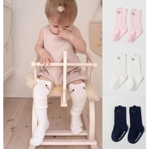 2018 Newly Fashion Lovely Sweet Toddler Baby Girls Tights Letter Solid Over Knee Socks Cotton Tights 3 Style 0-4Y