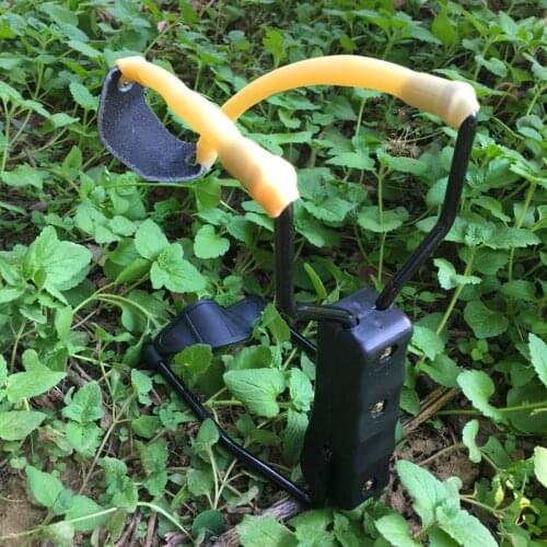 Hot Military Strong Powerful slingshot with Wrist Support Latex Band Outdoor Hunting Aluminum Alloy Caza High Precision Catapult