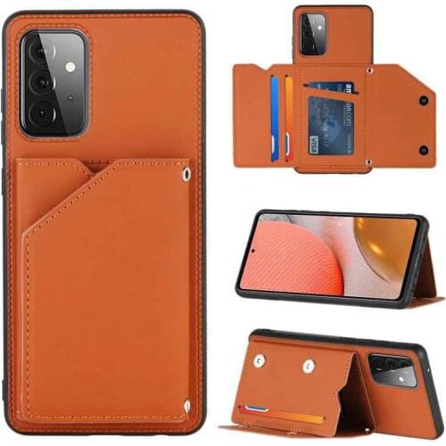 Luxury Leather Flip Phone Case For Samsung S21 Plus Ultra 5G A52 A72 A31 S21 Ultra 5G Wallet Cards Slots Shockproof Cover Funda