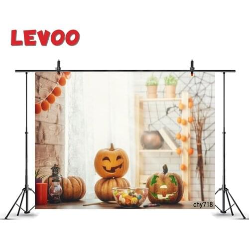 LEVOO Photography Background Happy Halloween Pumpkins Candy Table Window Backdrop Photophone Photo Studio Shoot Props Vinyl