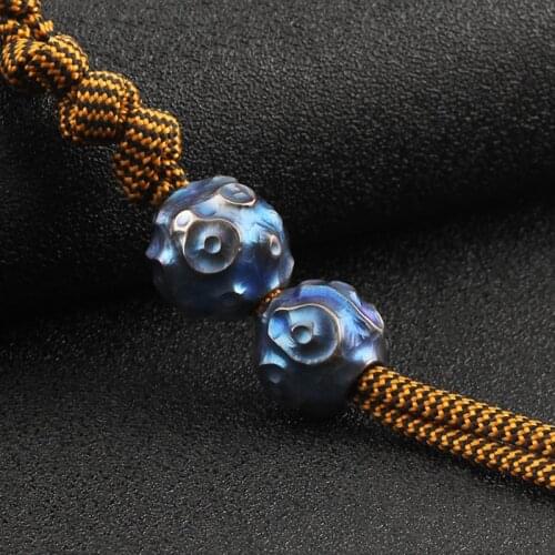 High Quality Meteorites Titanium Alloy Knife Beads EDC Tool Pit Titanium Ball Paracord Bead Car DIY Pendant Accessories
