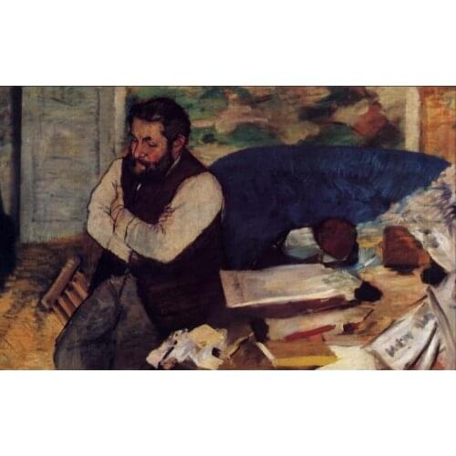 High quality Oil painting Canvas Reproductions Diego Martelli (1879) By Edgar Degas hand painted