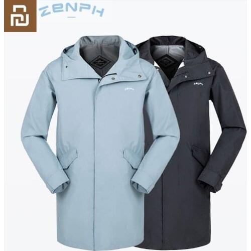 Youpin ZENPH Windproof Water Repellent Soft Warm Jacket 3D Stereo Anti-pilling Medium and long section Coat For Man Women