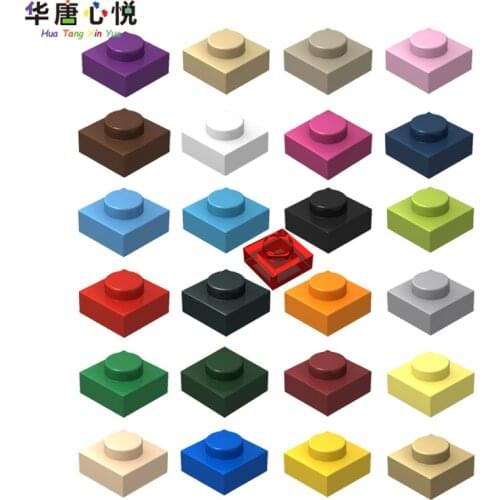 20 PCS 1x1 Plastic Bottom Plate Accessory With 3024 Smart-able Plates 1x1 Building Block MOC Parts DIY Models Toys For Children