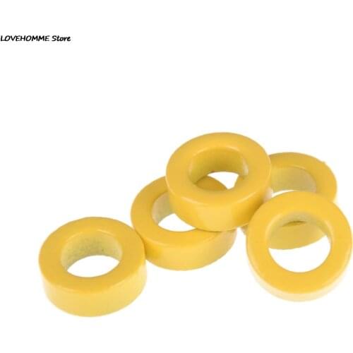 5pc yellow gray toroidal Iron powder cores Iron dust core Ferrite Toroid Core Car bonyl iron powder