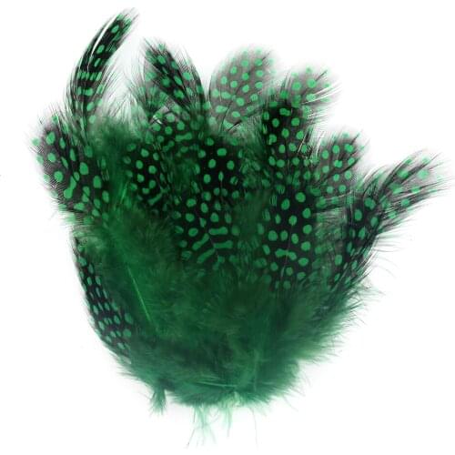 50pcs/Pack Fly Tying Material Colored Guinea Feather for Fly Tying Dotted Hackle Collars Tailing Wingcases and Cheeks Tube