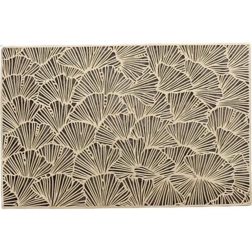50% Hot Sale Dining Mat Hollowed-out Decorative Breathable Gold Color PVC Place Mat For Kitchen Table Decor