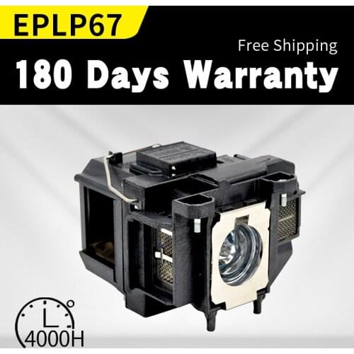 A+qualiReplacement ELPLP67 V13H010L67 Projector Lamp Buld for epson EB-S02 EB-W02 EB-W12 EB-X14 EB-W16 eb-s11 H432B With Housing