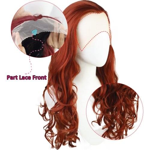 Aigemei Natural Wavy Synthetic Lace front Wig Body Wave Hair Heat-Resistant Fiber hair 2B Blonde Color 20inhces
