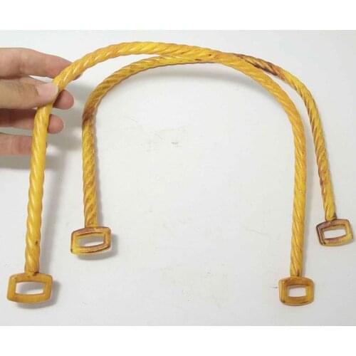 Bamboo looking plastic handle bag