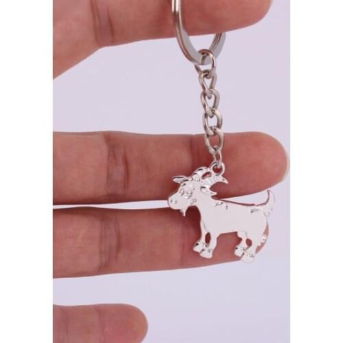 Hzew goat key chains two colors sheep keychain gift
