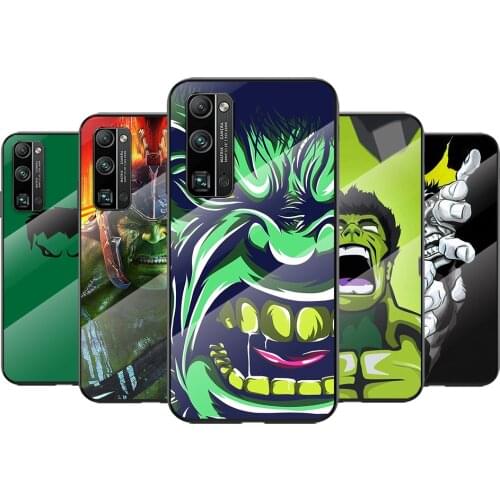 Tempered Glass Cover Hulks Avengers For Huawei Honor 30 20 10 9X 8X Pro Plus Lite Shockproof Shell Phone Case
