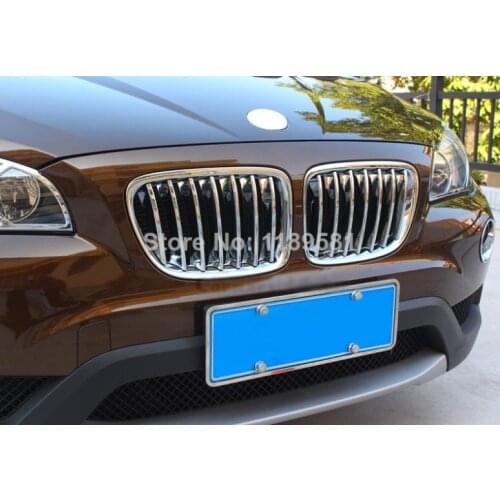 For BMW X1 2010 2011 2012 2013 2014 2015 ABS Chrome Front Grille Around Trim new