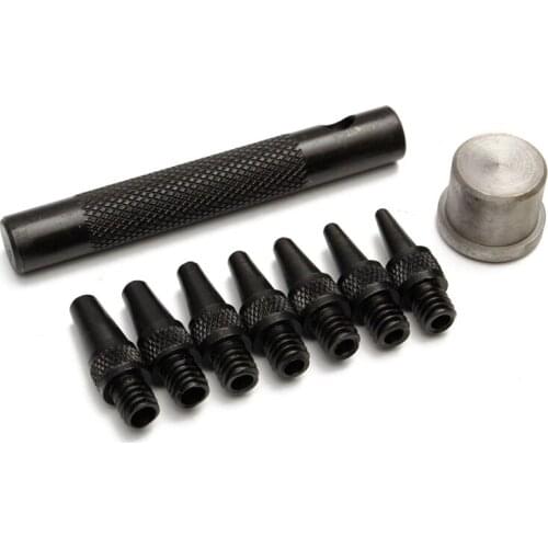 7PCS 2-5mm Leather Hole Punch Set Belt Punching Eyelet Hollow Hole Hand Tools Leatherworking Cutters Fit Watch Bands Puncher