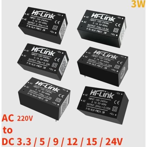 HLK-PM01 HLK-PM03 HLK-PM12 AC-DC 220V to 5V/3.3V/12V Mini Power Supply Module Intelligent Household Switch Power Supply Module