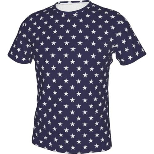 T Shirt For Men Clothing Printed Shirts Graphic Tee Stars Pattern Novelty Oversized T-Shirt