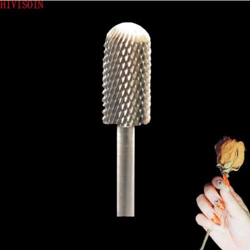 HIVISOIN- 6pcs-Carbide Nail Drill Bit - Small Rounded Top Bit - (60040150) Sliver