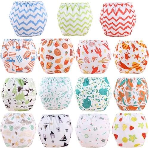 Cotton Baby Training Diaper Pants Washable Cloth Diaper Panties Underwear Newborn Nappies Potty Trainining Waterproof Swimwear