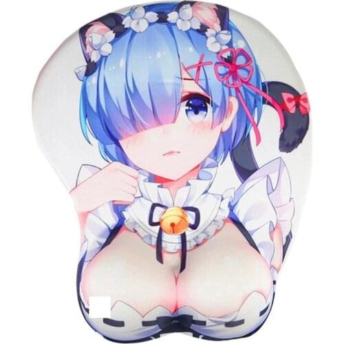 Gaming Mouse mat Anime Sexy Girl Breast Soft Silicon 3D Mouse Pad Ergonomic MousePad With Wrist Rest gaming pads laptop mat