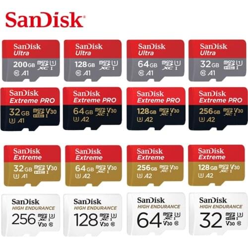 SanDisk MicroSD Card 128GB 256GB 512GB Memory Card SDHC/SDXC 32GB 64GB Class10 TF Card for Smartphone Drones Video Monitoring