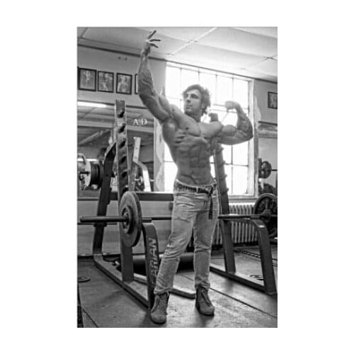 Bodybuilding Motivational Fitness Exercise Gym Room Retro Art Film Print Silk Poster Home Wall Decor 24x36inch