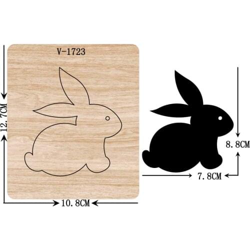 New rabbit wooden dies cutting dies for scrapbooking Multiple sizes V-1723