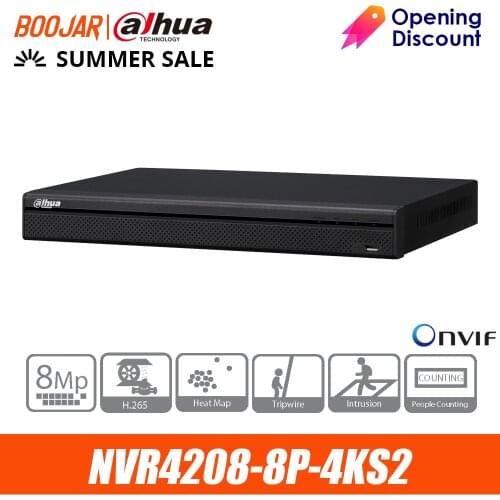 NVR4208-8P-4KS2 8 Channel 1U 8PoE 4K&H.265 Lite Network Video Recorder