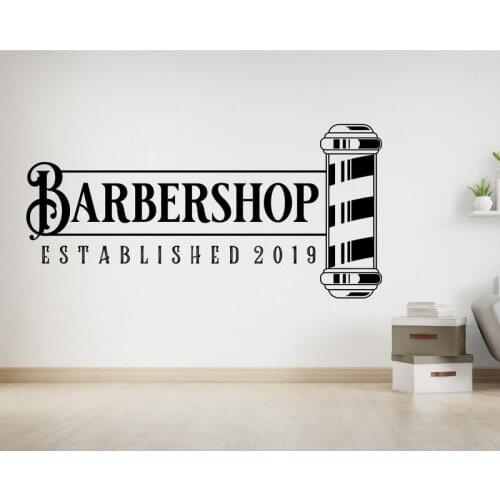 Barber Shop Wall Decal Haircut Beauty Salon Sign Man Salon Interior Decoration Vinyl Wall Sticker Hairdressing Tools Mural E329