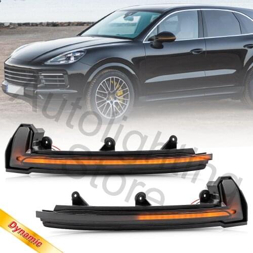 Sequential Led Side Mirror Blinker Lamp Amber Turn Signal Indicator Light For 2015-2018 Porsche Cayenne 958 Facelift