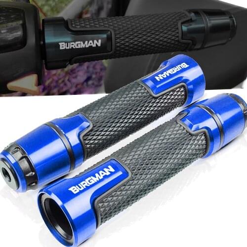 For Suzuki Burgman 200/400/650 ABS 400S Exec 650ABS 2006-2019 2018 7/8" 22MM Motorcycle Handle Bar Handlebar Grips Cover End