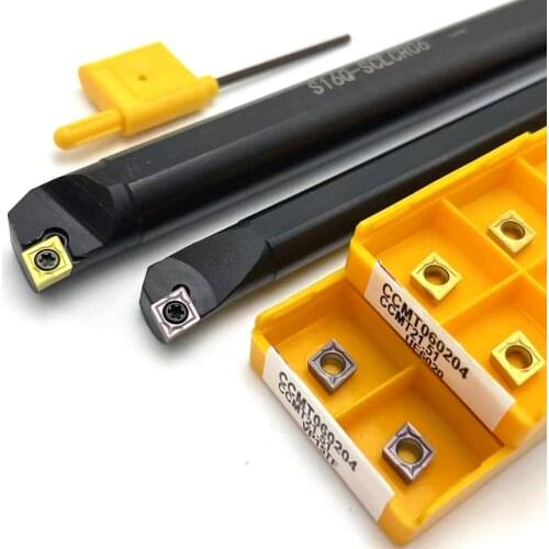S06K-SCLCR06 S06K S07K S08K S10K S12M S14N S16Q 95 degree spiral turning tool holder boring bar+10PCS CCMT060204 carbide tool