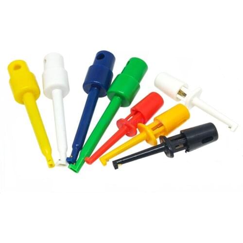 10pcs/Lot Single Test Hook Clip Test Probe For Electronic Testing IC Grabber Large Round Crocodile Clip Hook Test Clip