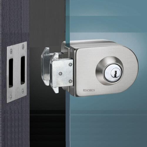 Stainless Steel Entry Gate 10-12mm Glass Door Lock Locks W Key Swing and Sliding