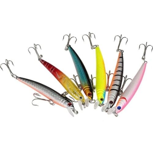 HiUmi 1PC Minnow Inner Balls Vibration Bait 7.5cm 5.6g Fishing Lures Free Shipping
