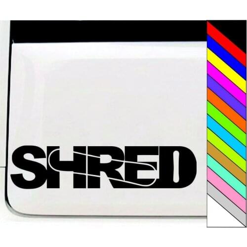 SHRED Snowboard Sticker Snowboarder or window Vinyl Decal Sticker for Window Bumper Decor 15cm