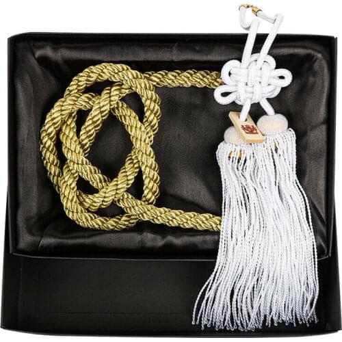 Vip Charm Junction Produce JDM Fusa White Kiku JP Knot Gold Kin Tsuna Rope