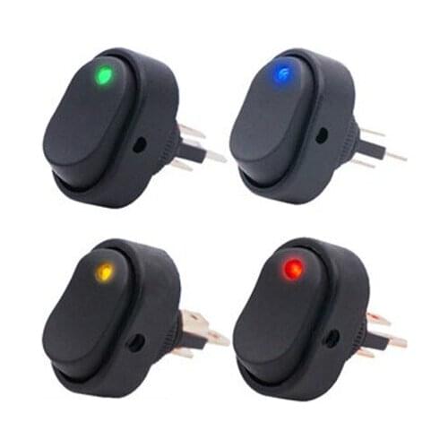 On Off Car Switch With,Automotive Switch LED Lamp 12VDC 30A ASW-20D